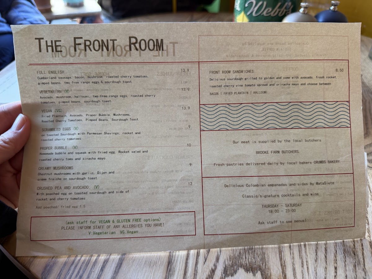 The Front Room Menu - Image 2