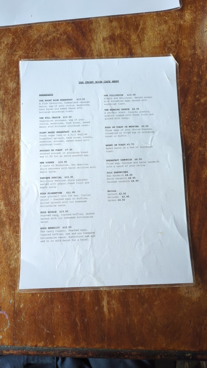 The Front Room Menu - Image 3