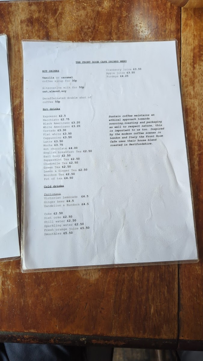 The Front Room Menu - Image 5